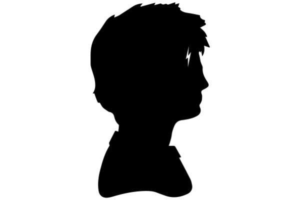 Silhouette of a Person on a White Background