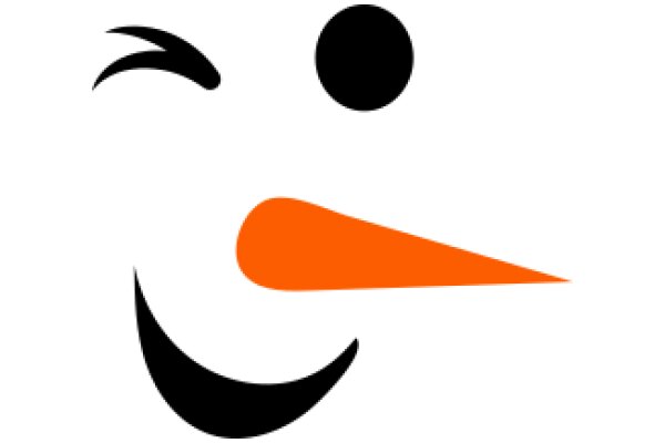 Simplistic Smiley Face with Orange Nose