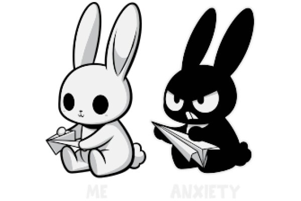 A Playful Contrast: The Anxiety-Ridden Bunny and the Angry Bunny