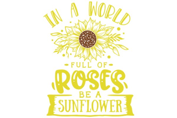 In a World Full of Roses, Be a Sunflower