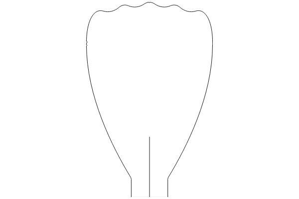 Simplified Line Drawing of a Vase