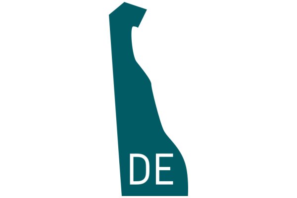 A Graphic Design of a Letter 'D' with a Stylized Edge