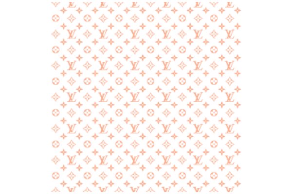 Elegant Pattern of Pink and Orange Louis Vuitton Logos