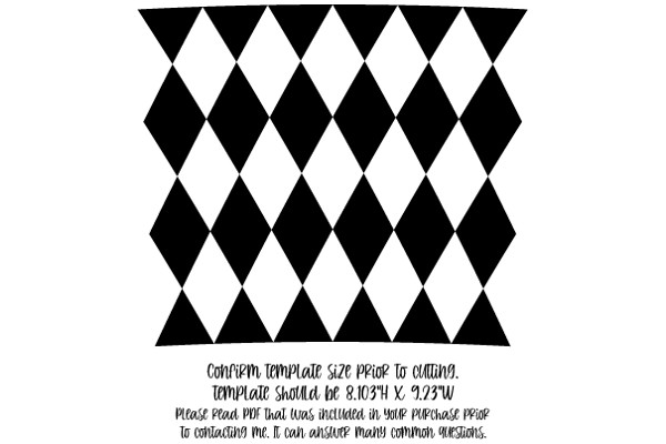 Diamond Pattern with Text