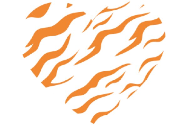 Vivid Orange Flames on a White Background