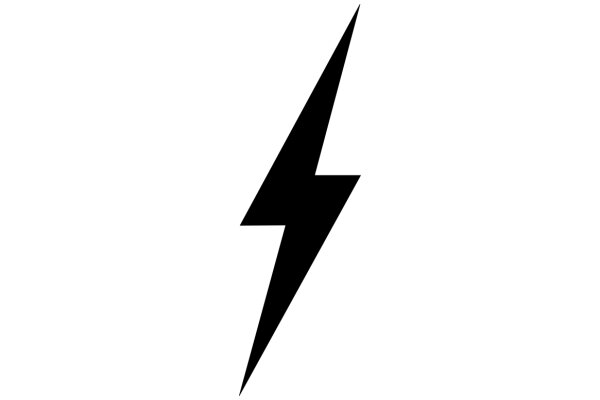 Stylized Black Lightning Logo