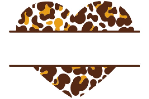 A Unique Heart-Shaped Design with a Brown and Yellow Pattern