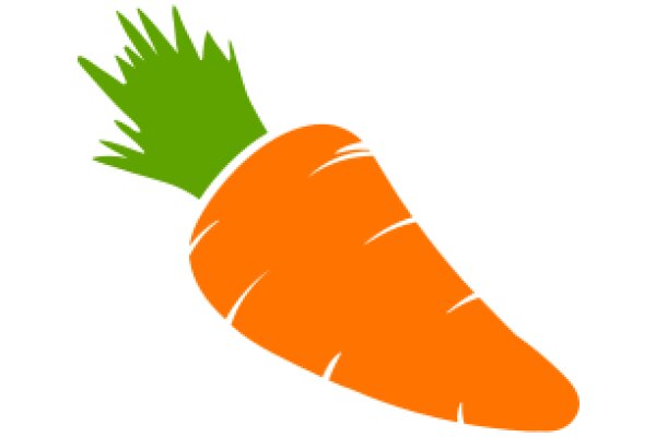 Vibrant Orange Carrot with a Green Top