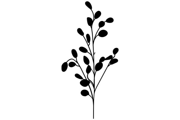 Simplicity in Art: A Silhouette of a Plant