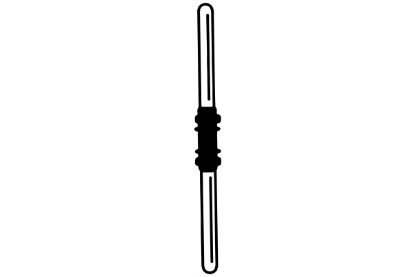 Simplistic Line Drawing of a Flashlight