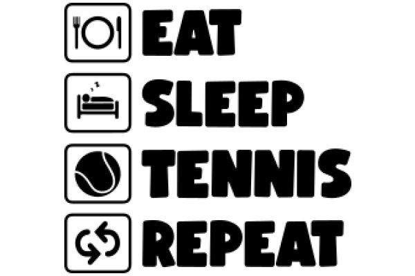 A Visual Guide to Healthy Habits: Eat, Sleep, Tennis, Repeat