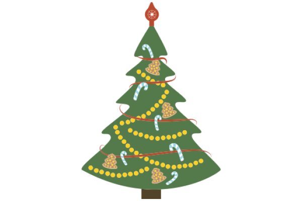 A Festive Christmas Tree Illustration