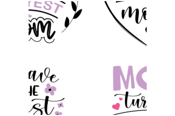 A Collection of Stylized Text and Flower Designs