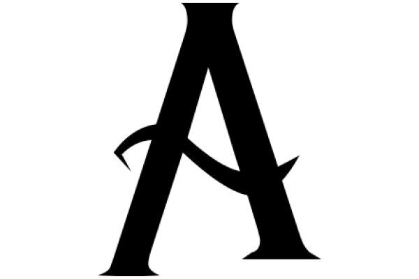 A Stylized Letter 'A' with a Curved Tail