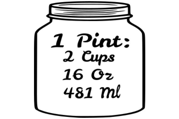 1 Pint: 2 Cups, 16 Oz, 481 Ml