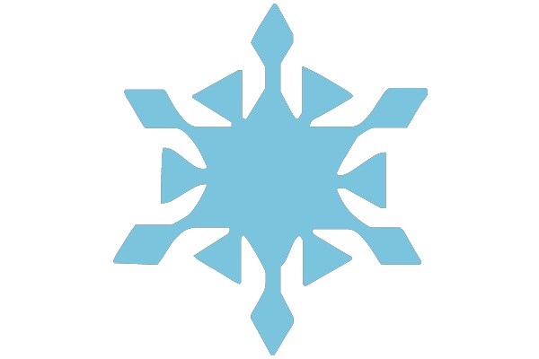 Stylized Blue Snowflake Design