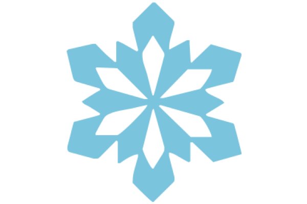 Stylized Blue Snowflake Design