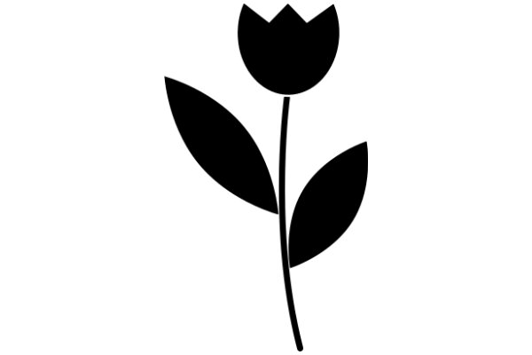 Simplistic Flower Silhouette