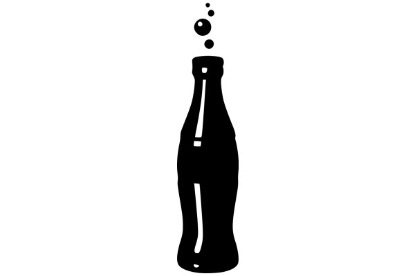 Simplistic Illustration of a Bottle with Bubbles