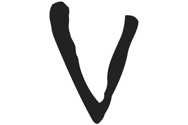 Simplistic Artwork: A V-Shaped Silhouette