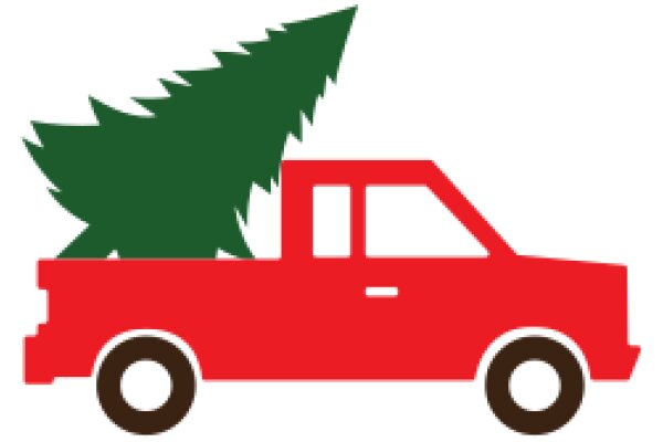 A Festive Christmas Tree on a Red Truck