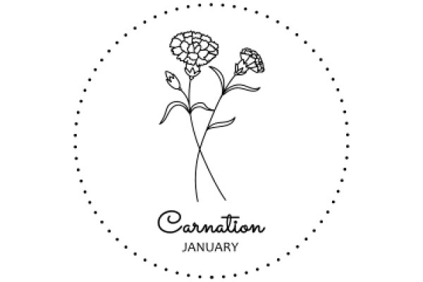 Carnation: A Floral Illustration for the Month of January