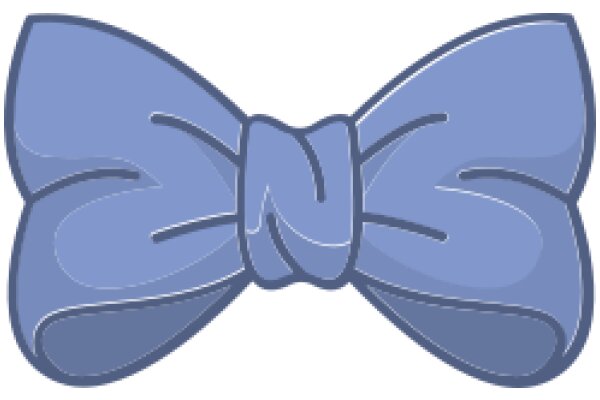 Stylized Blue Bow with a Simple Design