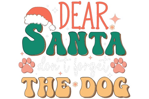 A Festive Greeting from Santa Claus to the Dog