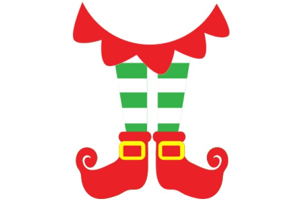 A Festive Christmas Icon: A Red and Green Striped Stocking