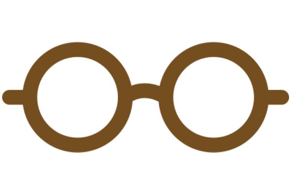 Simplistic Brown Glasses Icon