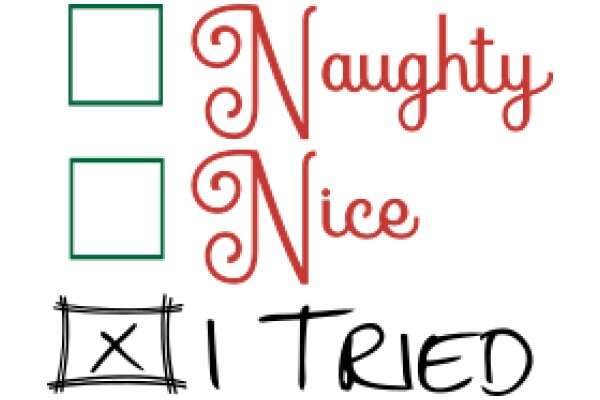 A Visual Guide to the Contrasting Concepts of 'Naughty Nice' and 'Tried'