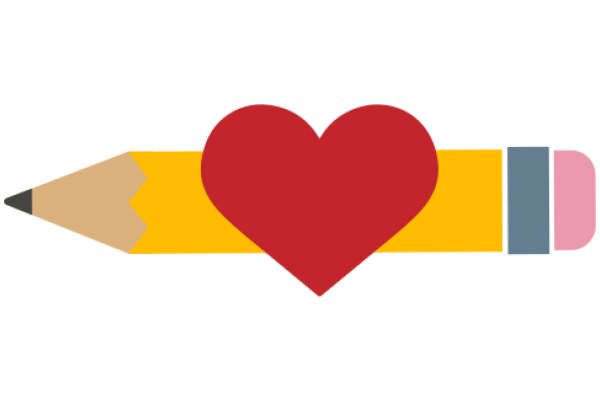 A Digital Valentine: A Heart and Pencil Combination