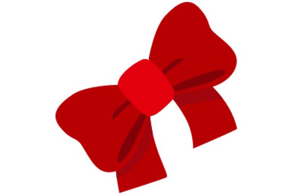 Vivid Red Bow with a Shiny Ribbon