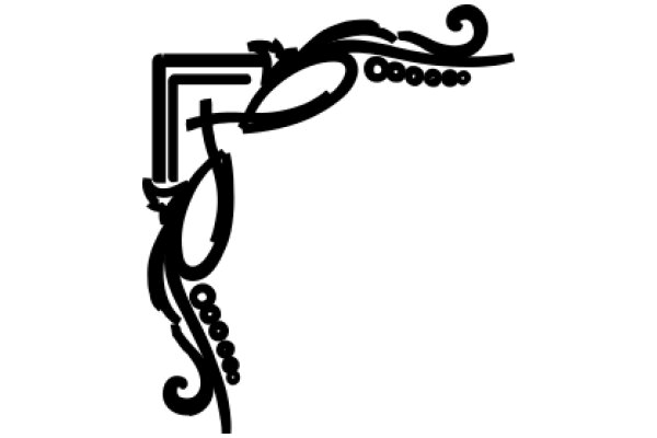 Stylized Drawing of a Decorative Hook