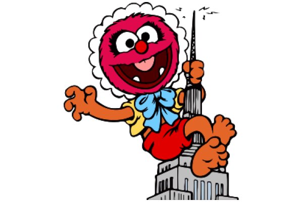 Elmo's Adventure: A Cartoon Character's Journey to the Top of a Skyscraper