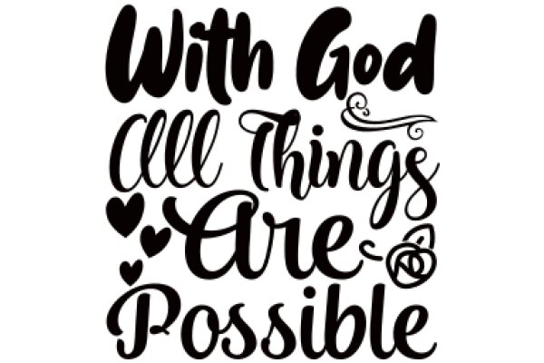 Inspirational Quote Poster: With God All Things Are Possible