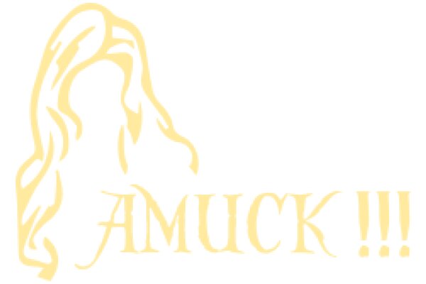 Amuck!: A Graphic Design of a Stylized Yellow Hair with Exclamation Marks