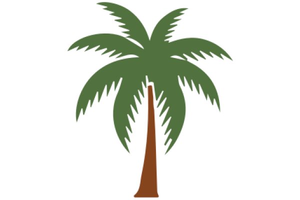 Simplistic Digital Art of a Palm Tree