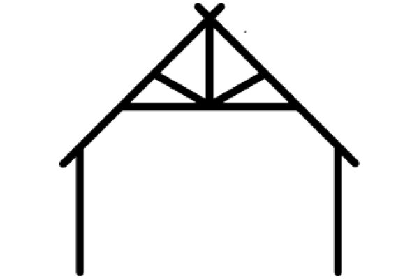 Simplistic Line Drawing of a House