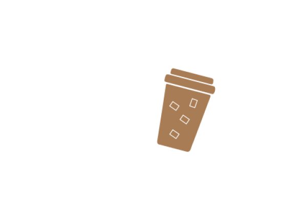 A Simple, Brown Coffee Cup with Four Squares on It