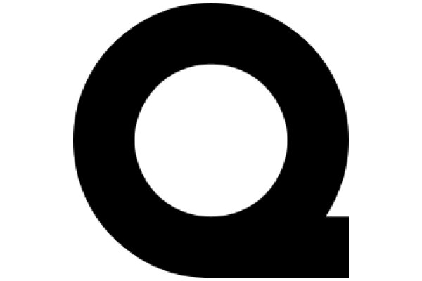 Stylized Black Letter 'Q' on a White Background