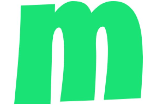 A Large, Green Letter 'M' in a Simple, Clean Design