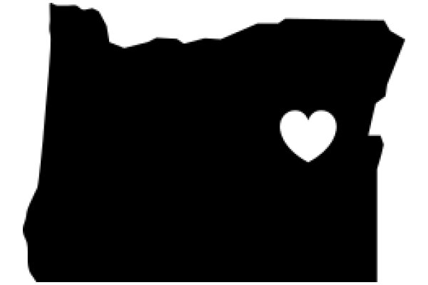 Silhouette of a Heart on a State Map