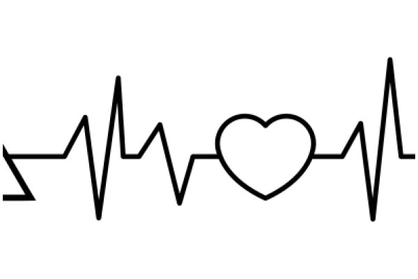 Electrocardiogram with a Heart Symbol