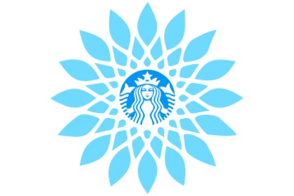 Stylized Starbucks Logo with Floral Design and a Smiling Face