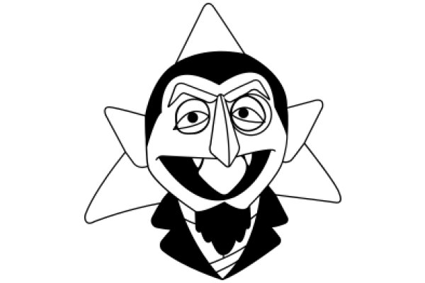 A Whimsical Character: AMasked Figure with a Star-like Head and a Smiling Face