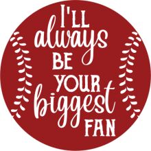 A Red Baseball Logo with a Heartfelt Message