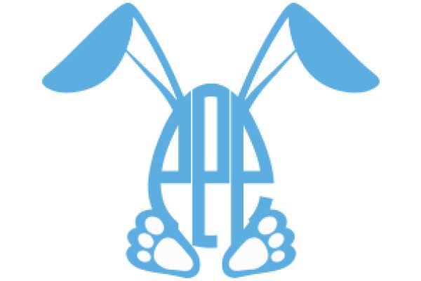 Stylized Blue Easter Bunny Logo