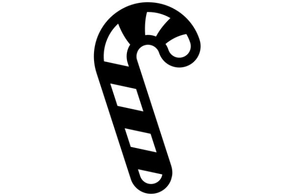 Simplistic Candy Cane Icon