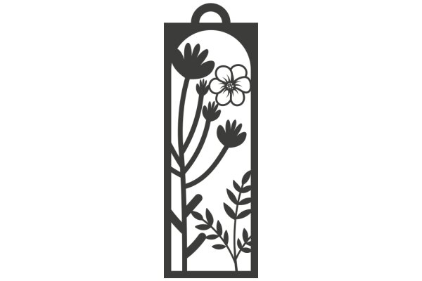 Floral Decorative Sign with a Hanging Basket